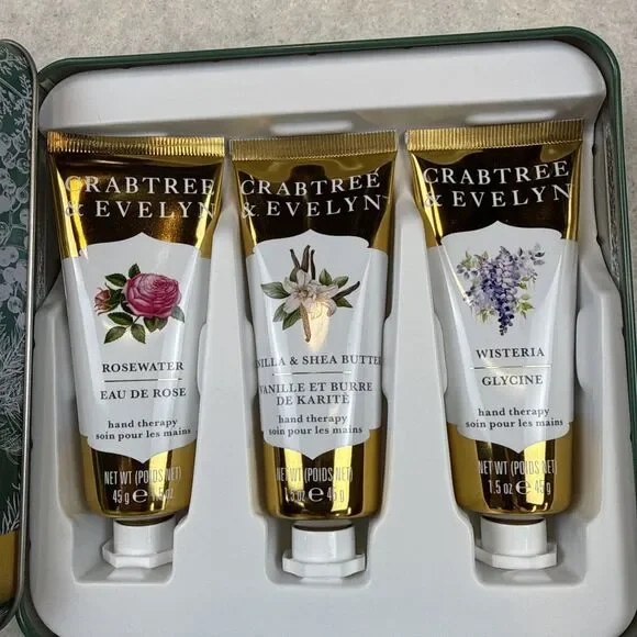 CRABTREE & EVELYN LIMITED EDITION Hand Therapy Set Of 3 Creams 1.6 oz Each #1 - Picture 3 of 13